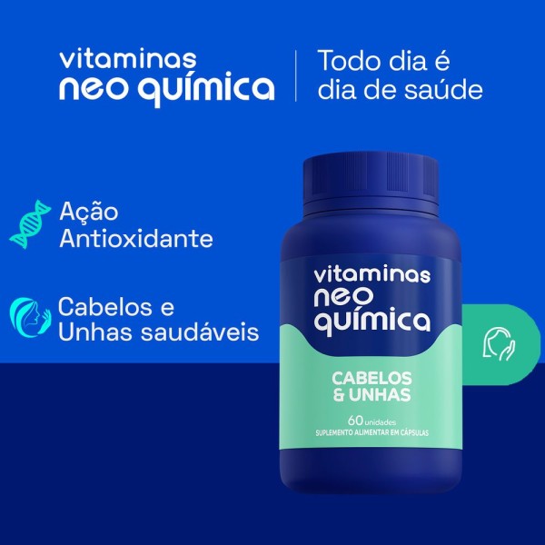 Encontraproduto.com.br - Vitaminas Neo Química Cabelos e Unhas c/60 Cápsulas