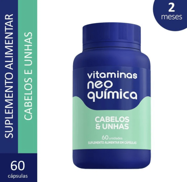 Encontraproduto.com.br - Vitaminas Neo Química Cabelos e Unhas c/60 Cápsulas