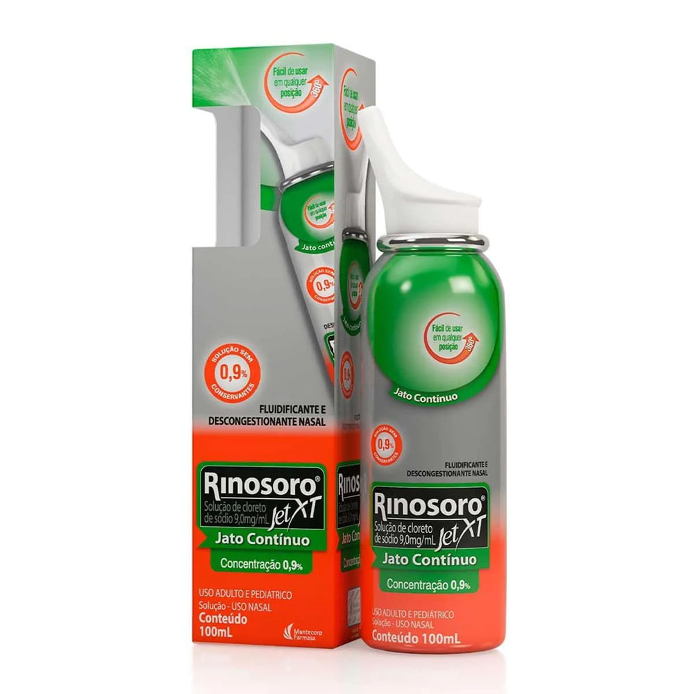 Rinosoro Jet XT 9mg/ml Solução Nasal 100ml