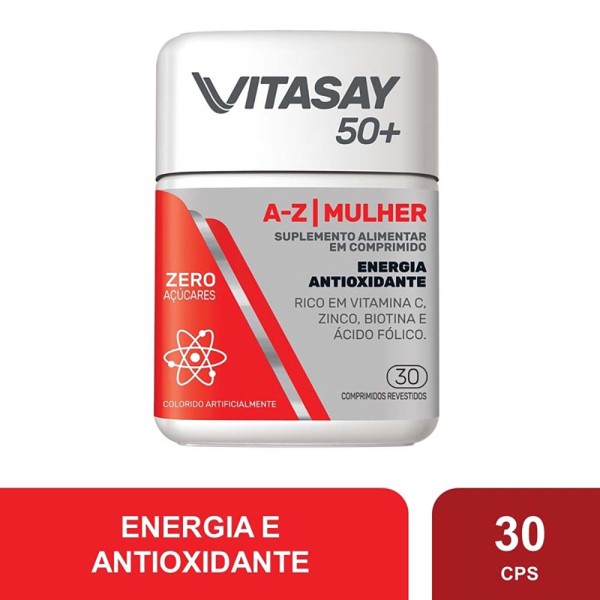Encontraproduto.com.br - A-Z Mulher Vitasay 50+ com 30 comprimidos revestidos