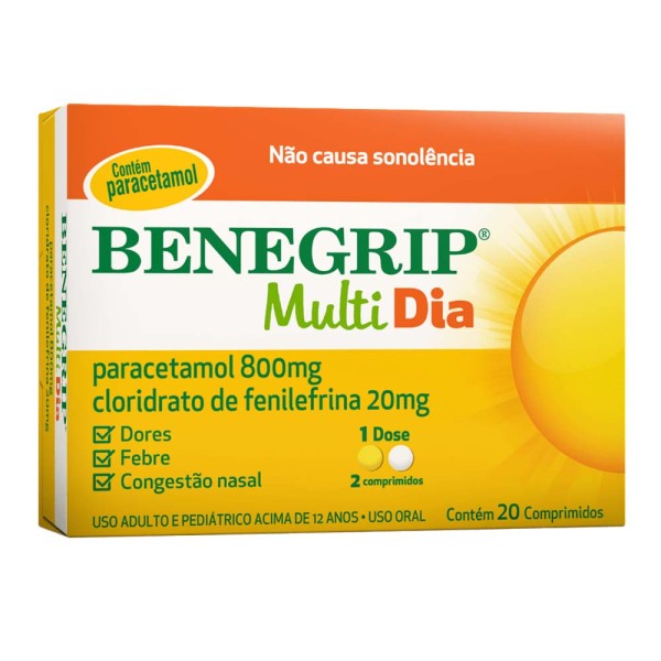 Benegrip Multi Dia com 20 Comprimidos Hypera