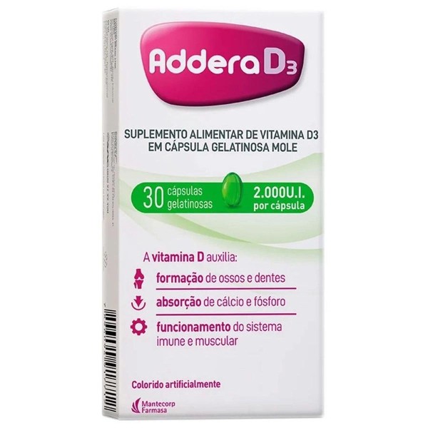 Encontraproduto.com.br - Addera D3 2.000UI 30 Cápsulas Gel