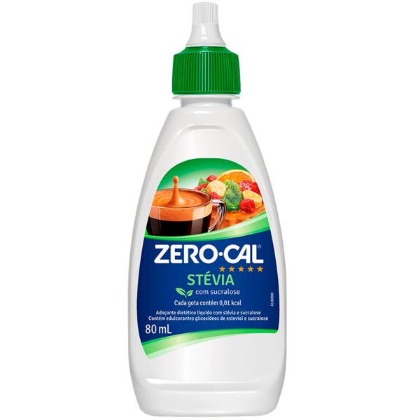Encontraproduto.com.br - Kit Zero Cal Stevia 80Ml 50% Desconto na 2 unidade