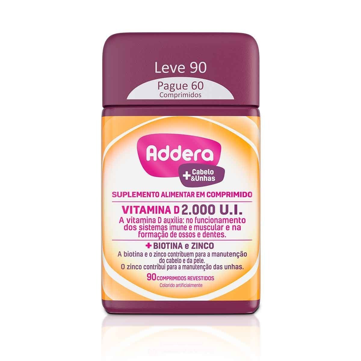 Encontraproduto.com.br - Addera Cabelos E Unhas 90 comprimidos