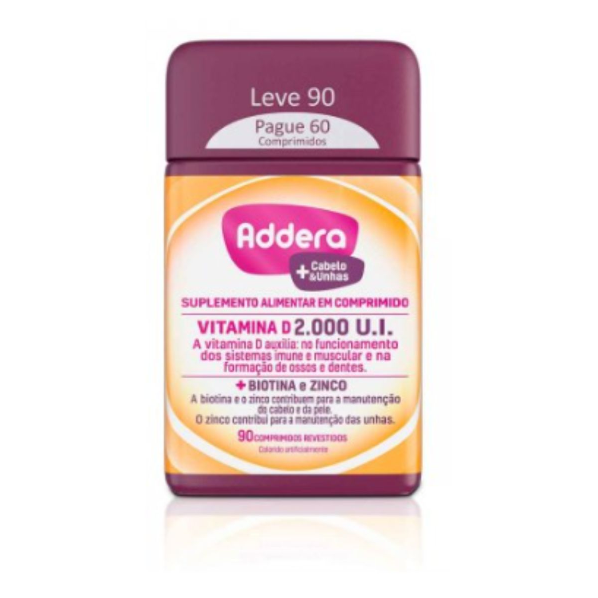Encontraproduto.com.br - Addera Cabelos E Unhas 90 comprimidos
