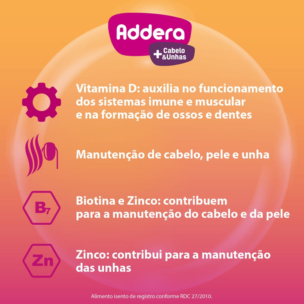 Encontraproduto.com.br - Addera Cabelos E Unhas 90 comprimidos