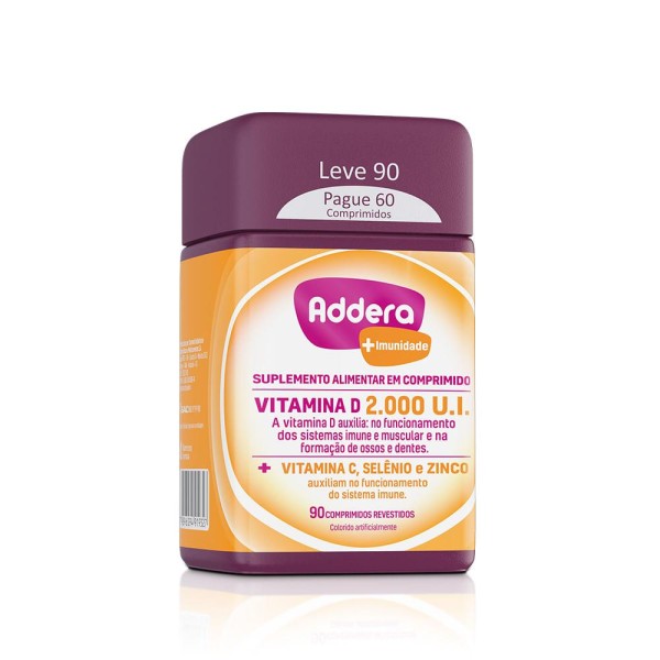 Addera Cal 1.000ui 90 Comprimidos Revestidos