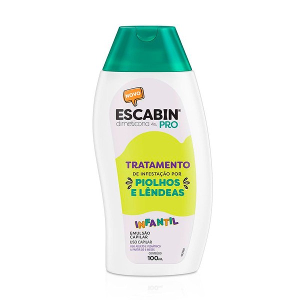Encontraproduto.com.br - Escabin Pro Infantil Tratamento Piolhos E Lêndeas 100ml