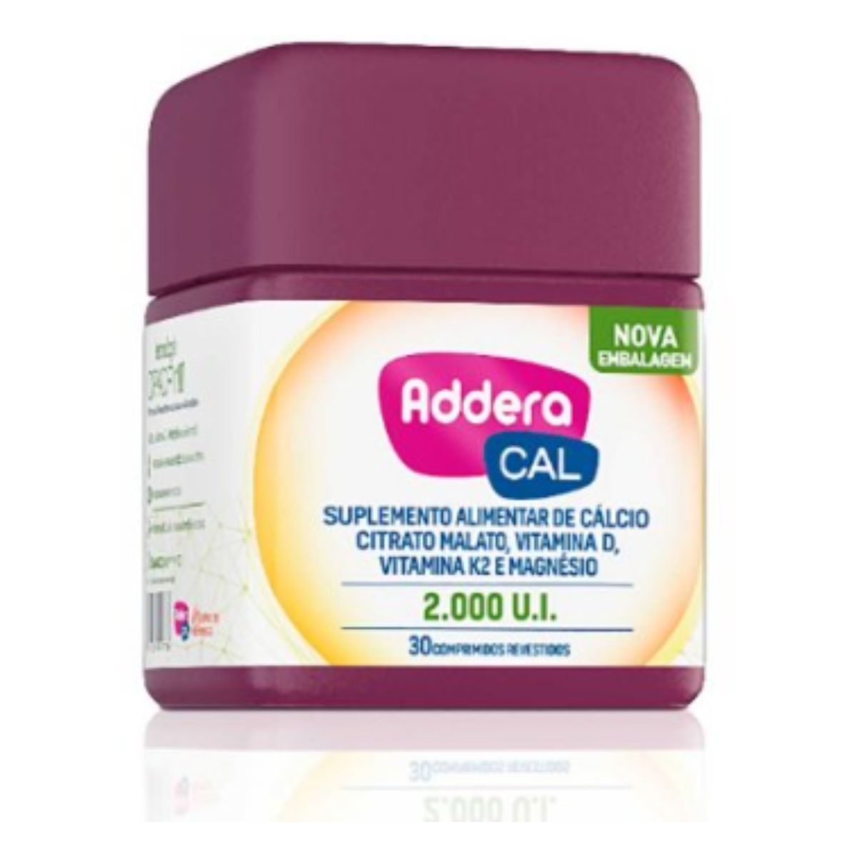 Encontraproduto.com.br - Vitamina D Addera + Cálcio 2.000UI 30 Comprimidos