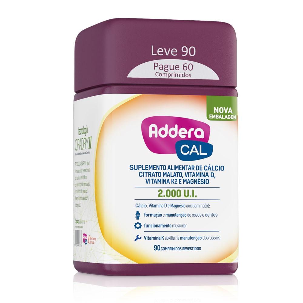 Encontraproduto.com.br - Vitamina D Addera + Cálcio 2.000UI 90 Comprimidos