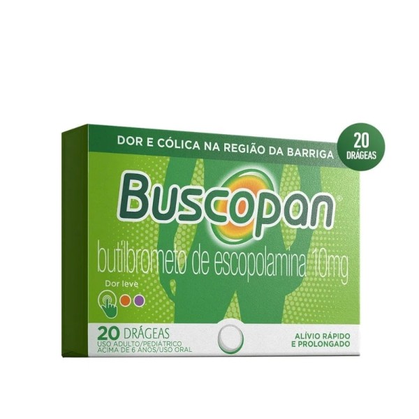 Encontraproduto.com.br - Analgésico e Antiespasmódico Buscopan 10mg 20 Drágeas
