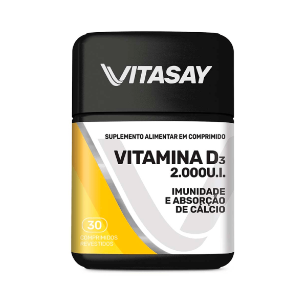 Encontraproduto.com.br - Suplemento Alimentar Vitasay Vitamina D3 2000UI 30 Comprimidos