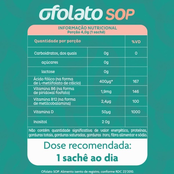 Encontraproduto.com.br - Ofolato Sop Farmasa Sabor Tangerina com 30 Sachês 4g