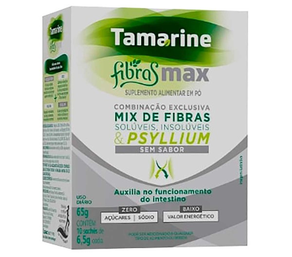 Encontraproduto.com.br - Suplemento Alimentar em Pó Tamarine Fibras Max Sem Sabor 10 Sachês 6,5g Cada