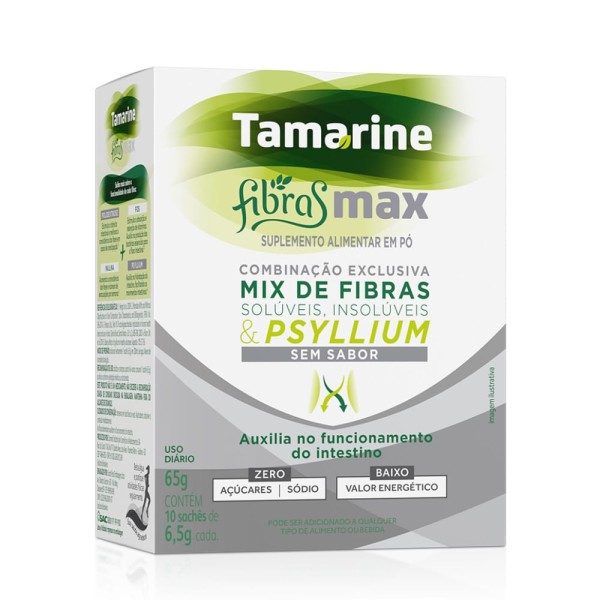 Encontraproduto.com.br - Suplemento Alimentar em Pó Tamarine Fibras Max Sem Sabor 10 Sachês 6,5g Cada