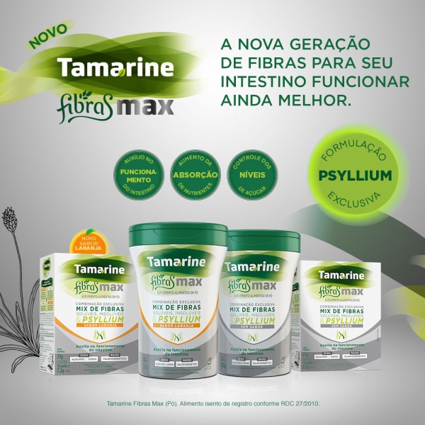 Encontraproduto.com.br - Suplemento Alimentar em Pó Tamarine Fibras Max Sem Sabor 10 Sachês 6,5g Cada