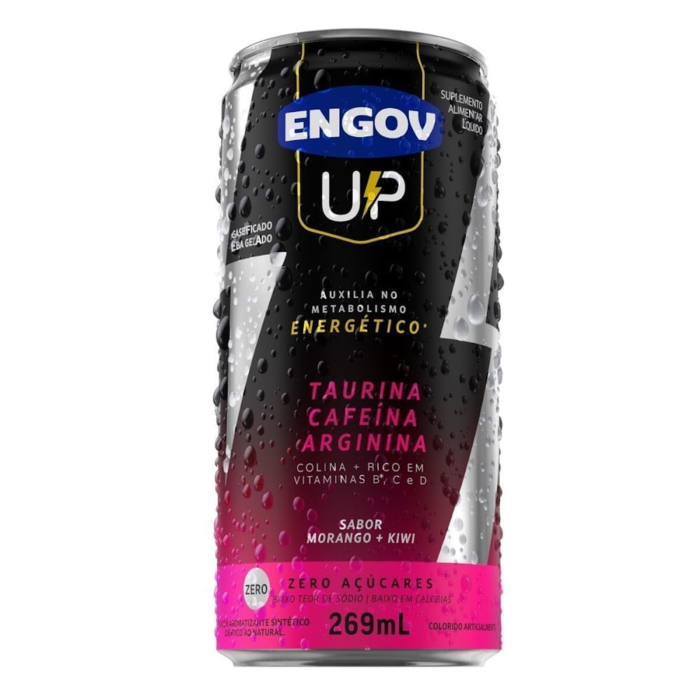 Encontraproduto.com.br - Energetico Engov Up Morango E Kiwi Zero Acucares Com 269Ml