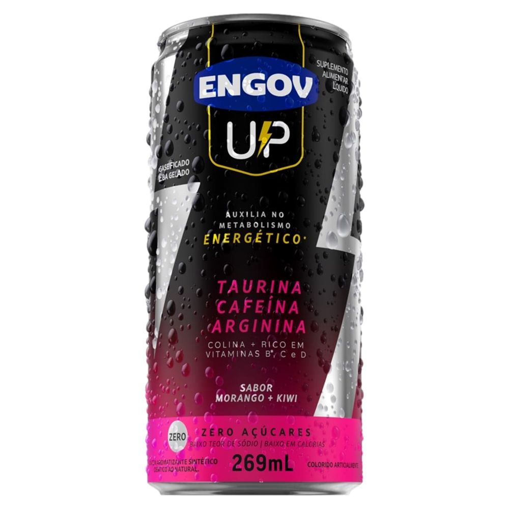 Encontraproduto.com.br - Energetico Engov Up Morango E Kiwi Zero Acucares Com 269Ml