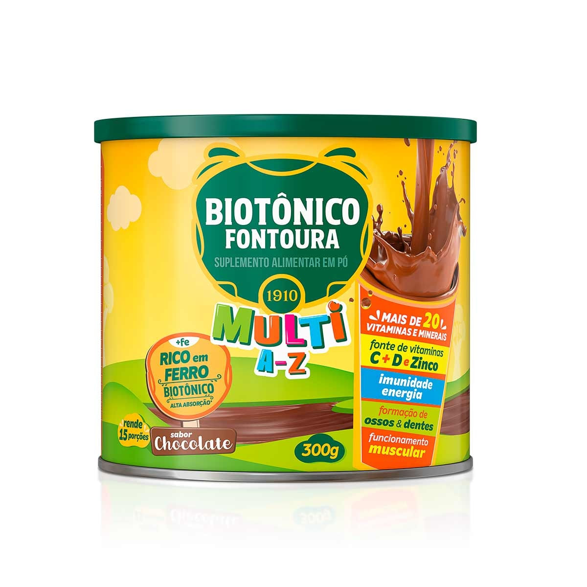 Encontraproduto.com.br - Suplemento Alimentar em Pó Biotônico Fontoura Multi A-Z Chocolate com 300g