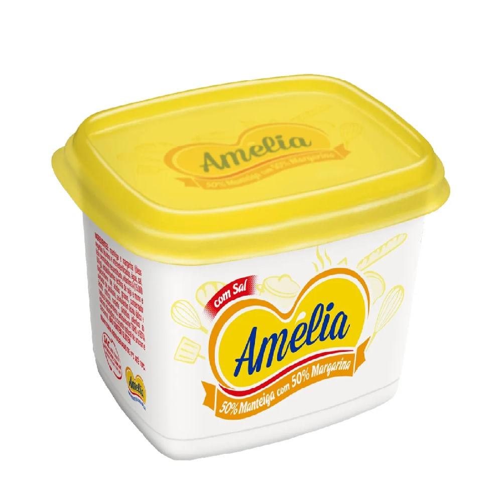 Encontraproduto.com.br - Mix de Margarina e Manteiga Cremosa com Sal Amélia 500g
