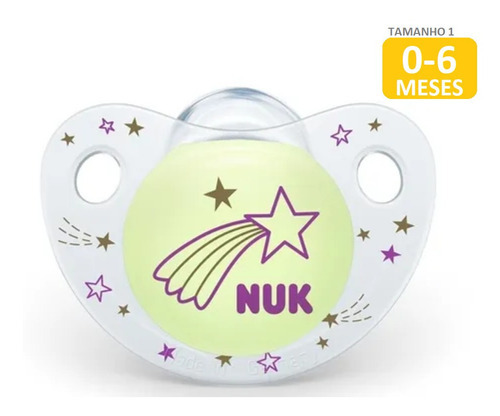 Chupeta Nuk Silicone Night Day Fase 1 Rosa