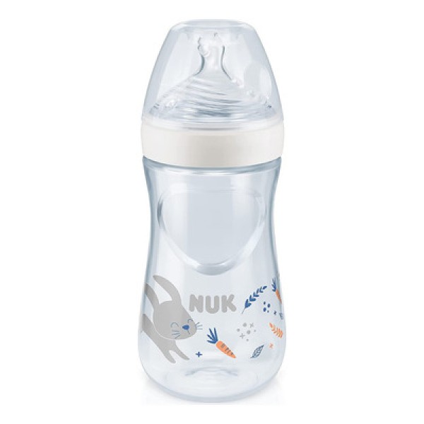 Encontraproduto.com.br - Mamadeira Essence Smart Flow 270ml Bico 6m+ Branca Nuk
