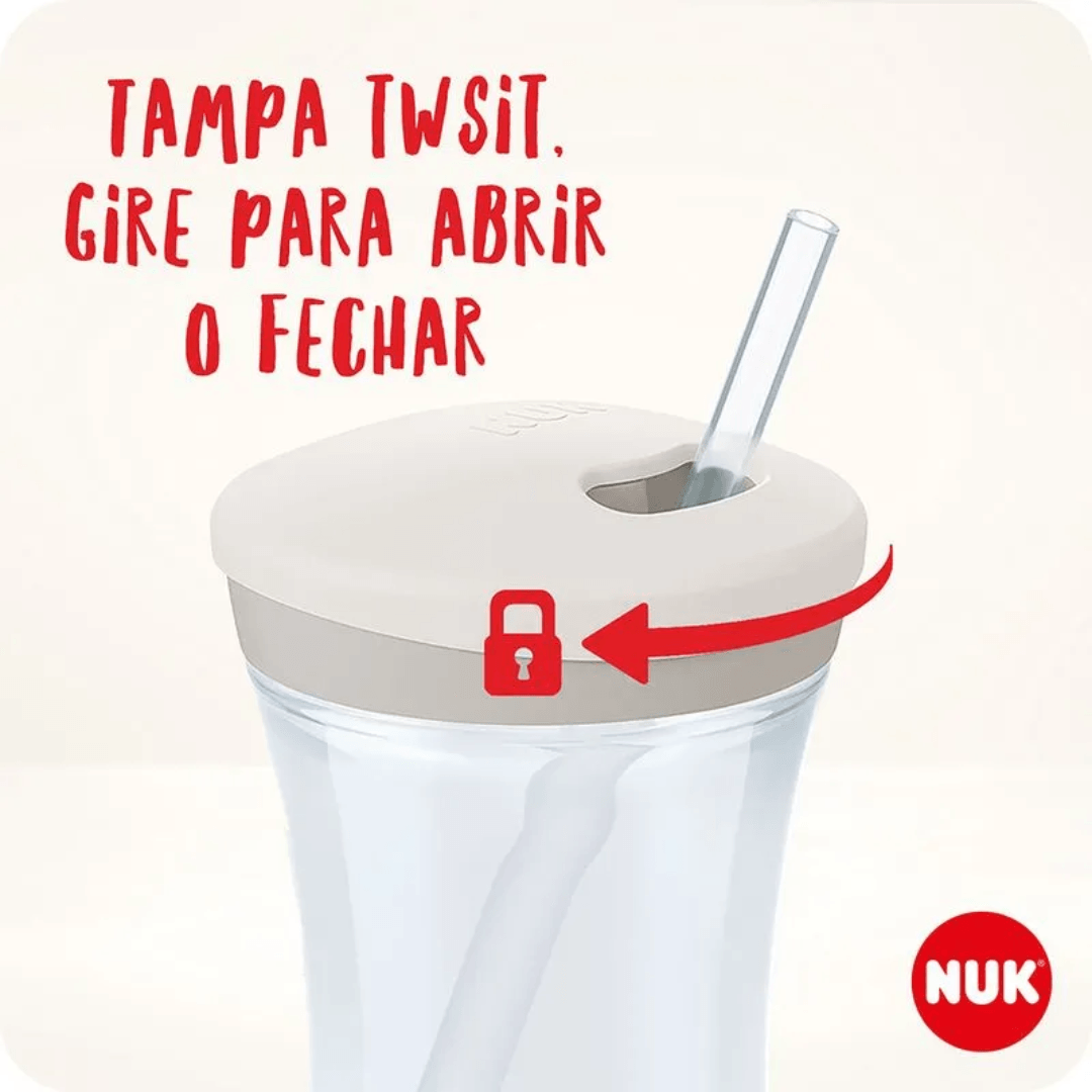 Encontraproduto.com.br - Copo Nuk Active Evolution Muda de cor c/canudo Girl com 230ml