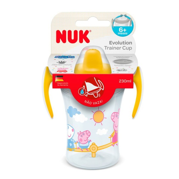Encontraproduto.com.br - Copo Nuk Evolution Trainer Cup Peppa +6 Meses 230ml