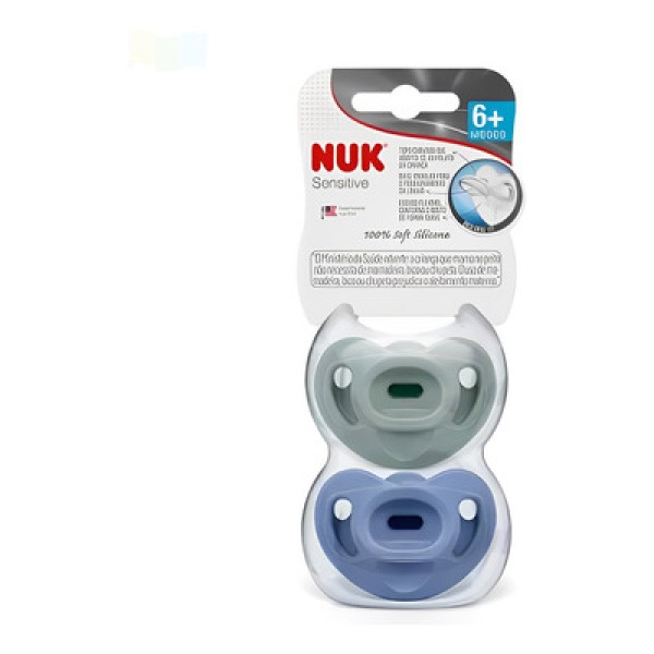 Encontraproduto.com.br - Kit 2 Chupetas 100% Silicone Sensitive Soft Fashion - NUK