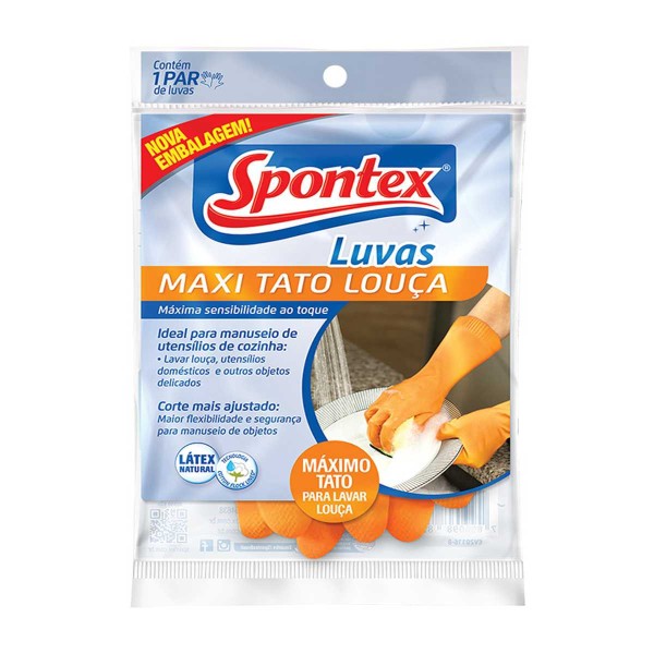 Encontraproduto.com.br - Luva Multiuso Louça Maxi Tato P Spontex