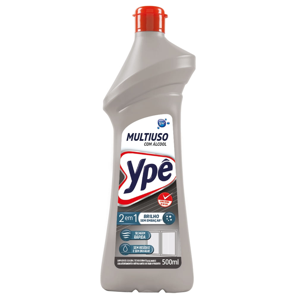 Encontraproduto.com.br - Limpador Multiuso Ypê Com Álcool Frasco com 500ml