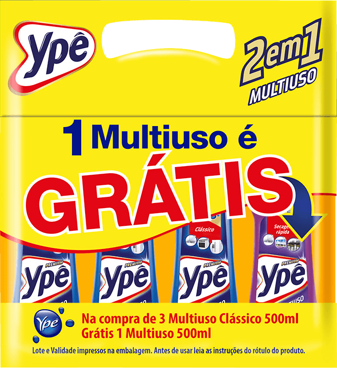 Encontraproduto.com.br - Kit Limpador Multiuso Ypê Pacote com 4x500ml