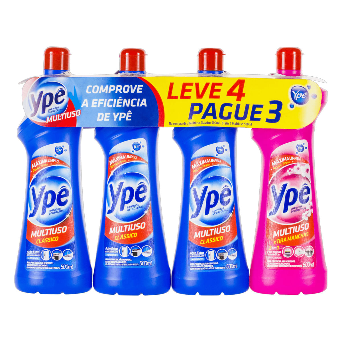 Kit Limpador Multiuso Ypê Pacote com 4x500ml