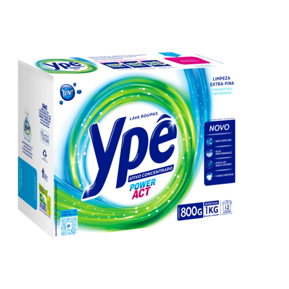 Encontraproduto.com.br - Lava Roupas Pó Ypê Power Act 800g