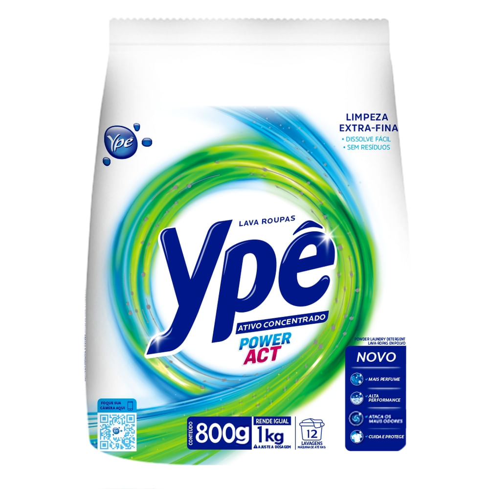 Encontraproduto.com.br - Detergente Em Pó Ype Power Act Sache 800G