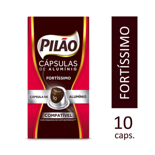 Café em Cápsula Pilão Espresso 10 Fortíssimo com 10 Unidades
