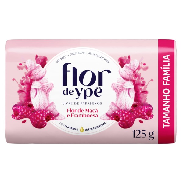 Sabonete Flor de Ypê Flor de Maçã e Framboesa Unidade com 125g