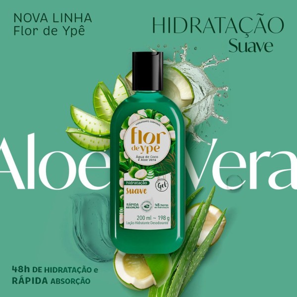 Encontraproduto.com.br - Hidratante Desodorante Flor De Ypê Água De Coco E Aloe Vera 200ml