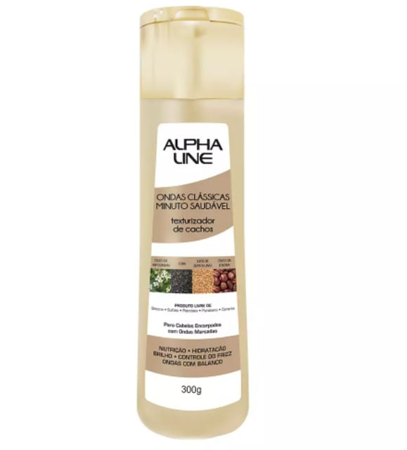 Texturizador Cachos Alpha Line Minuto Saudavel Ondas Clasicas 300G