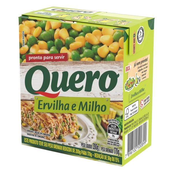 Encontraproduto.com.br - Ervilha e Milho Quero 170g