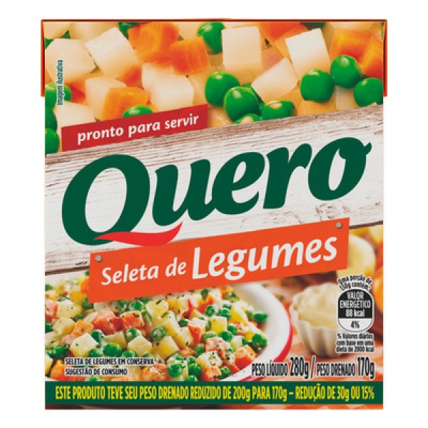 Encontraproduto.com.br - Seleta de Legumes Quero 170g