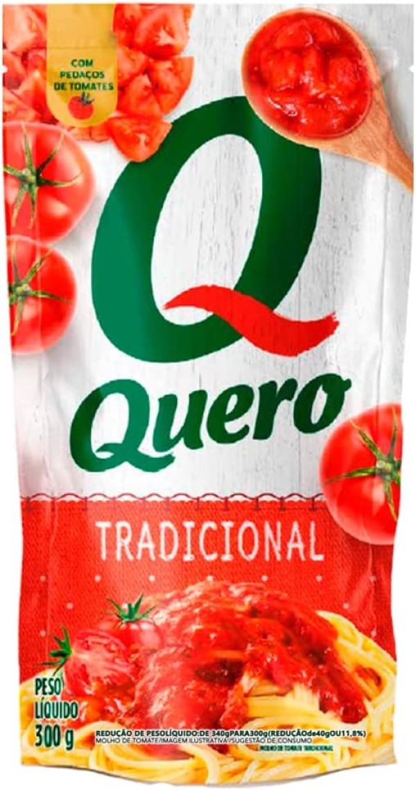 Encontraproduto.com.br - Molho de Tomate Quero Tradicional Pouch com 300g