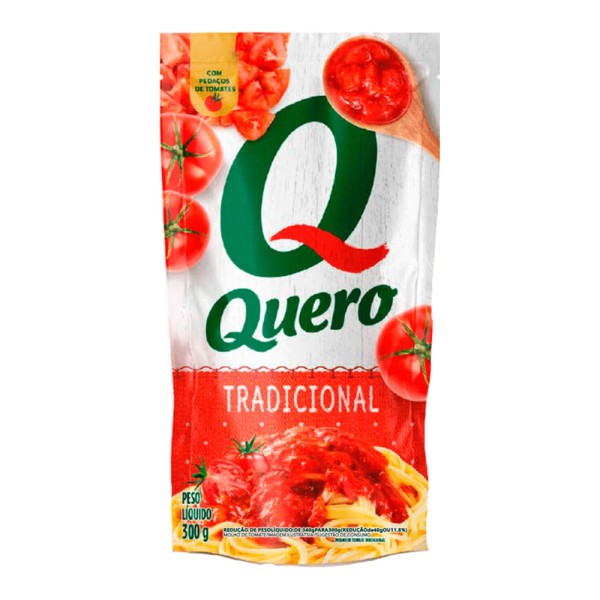 Encontraproduto.com.br - Molho de Tomate Quero Tradicional Pouch com 300g