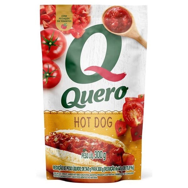 Molho de Tomate Quero Hot Dog 300g Sachet