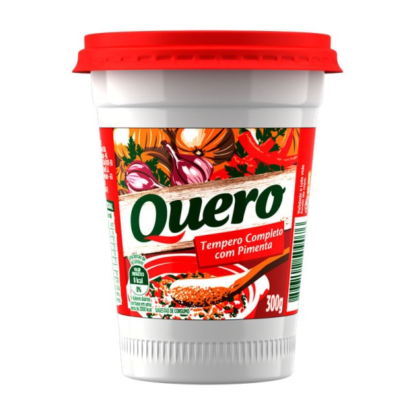 Encontraproduto.com.br - Tempero Completo c/ Pimenta 300g - Quero