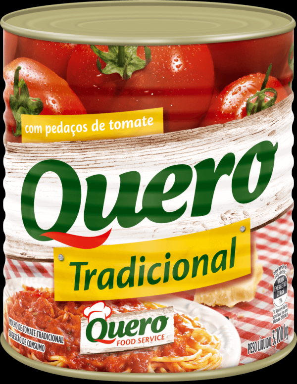 Molho de Tomate com Pedaços Tradicional Food Service Quero Lata 3,1kg