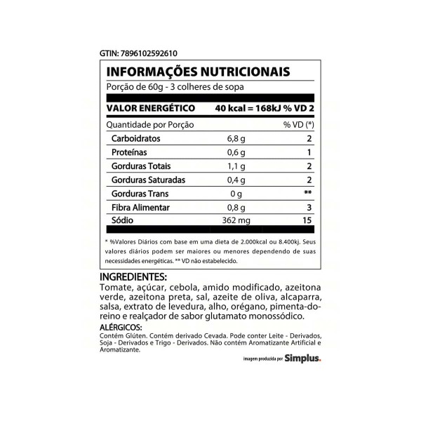 Encontraproduto.com.br - Molho de Tomate Heinz Azeitona 340 g