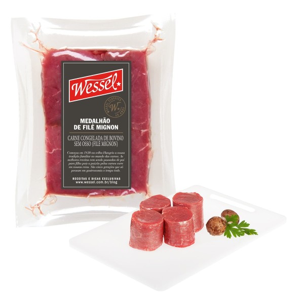 Encontraproduto.com.br - Medalhão de Filé Mignon Congelado sem Osso Wessel Premium 400g