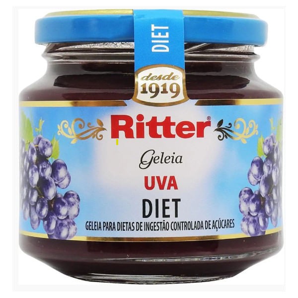 Encontraproduto.com.br - Geleia Uva Diet Ritter Gelifrut Vidro 260g