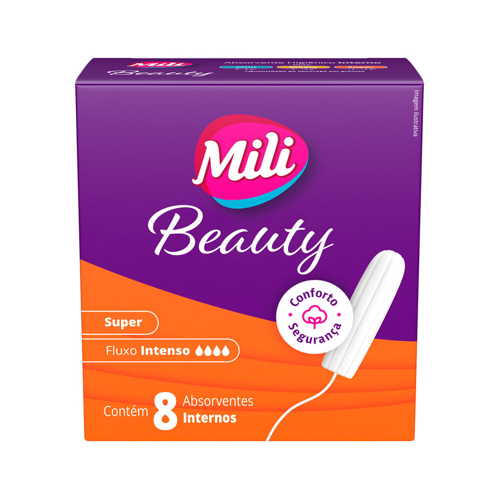 Encontraproduto.com.br - Absorvente Higiênico Interno MILI Super com 8 unidades